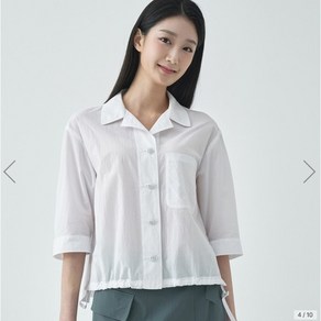 [지센] 파격할인 여성 오픈카라 스트링 아우터형 블라우스 (색상3종)