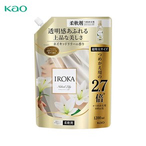 이로카 IROKA 섬유유연제 네이키드 릴리 리필 1200ml 대용량, 1개