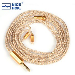 N5005케이블 호환 NiceHCK GoldCown 8N OCC 은 도금 5 개 요소 합금 HIFI 이어폰 업그레이드 2.5mm 2 IE200 N5005 용, 4) 2.5mm With N5005 pin, 1개