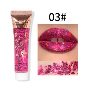 fizz 애교살섀도우 반짝이는 바디 페인팅 섀도우 글리터 젤 네일 헤어 페이스 스팽글 골드 실버 메이크업 파티 페스티벌 DIY 아트, 1개, 03 03