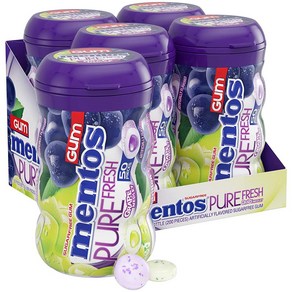 Mentos Pue Fesh Gum 멘토스 퓨어 프레쉬 검 그레이프 메들리 50개입 4팩, Gape Medley_200 Count (Pack o, 4개