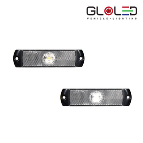 LED 반사등/리플렉터/사이드램프/측면등/옆면등/차폭등 12V/24V [화물차 대형트럭 특장차 렉카 윙바디 샷시 추레라 트레일러] [26251], 흰색, 1개