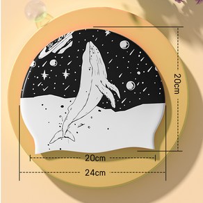 여자의 꽃 인쇄 실리콘 수영 모자 확대 방수 수영 모자 긴 머리 수영 액세서리에 적합, [14] 14, 1개