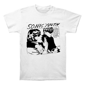 ROCKPANDA Sonic Youth Goo Album Cover White 반팔티