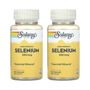 솔라레이 셀레늄 200mcg 100캡슐 2병 Selenium 고효능 세레늄