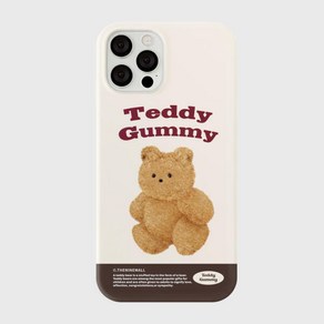 아트박스/더나인몰 wam colo teddy gummy [하드 폰케이스], (하드)아이폰15플러스/브라운, 1개