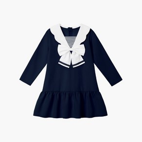 소피아 스칼럽 카라 원피스(Navy)