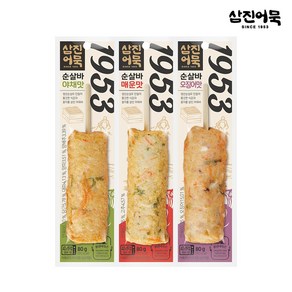 [삼진어묵] 순살바 3종 x 1세트, 1개, 80g