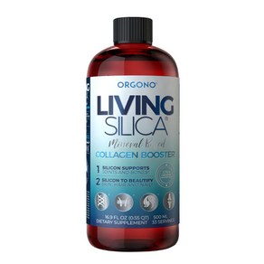 Living Silica Collagen Booste Liquid 16.9 oz 오르고노 리빙 실리카 콜라겐 부스터 규소수, 500ml, 1개