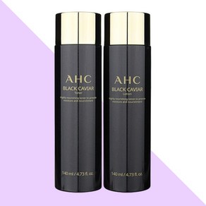 AHC 블랙 캐비어 기초 2종(토너+로션)/주름/미백, 140ml, 1세트