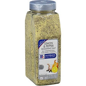 McComick Culinay Lemon & Peppe Seasoning Salt McComick Culinay 레몬 및 후추 시즈닝 소금 28온스 - 28온스 용기, 1개, 793g