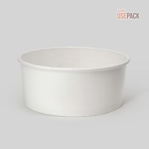 일회용 원형 종이용기 160파이 900호 백색 450개 BOX 900ml, 1개