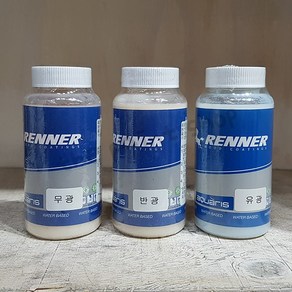 레너 우드 수성 바니쉬 200ml 실내용 + 스폰지붓 1인치, 무광(10G) + (사은품) 스폰지붓 1인치, 1개