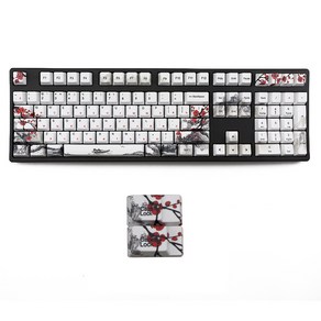 기계식 키보드 110 키 OEM 프로파일 염료 소지 식물 플럼 꽃 피상 테마 PBT Russian KeyCap, 한개옵션2, 02 Russian, 한개옵션1