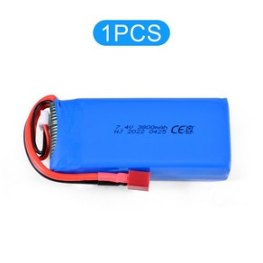 Wltoys용 LiPo 배터리 RC 자동차 업그레이드 2S 7.4V 3800mAh 144001 12428 124017124010, 02 1 PCS, 1개