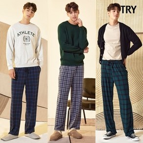 TRY 24FW 남성 기모 파자마 팬츠 3종