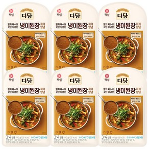 CJ 다담 냉이된장찌개 양념, 140g, 6개