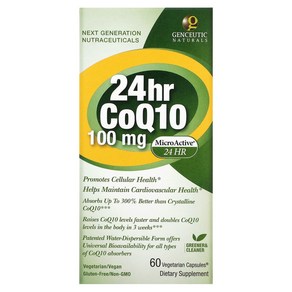 24h CoQ10 100mg 60 VegCaps, 1개, 60정