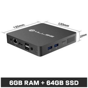 MLLSE 미니 PC 인텔 셀러론 N3350 CPU 6G RAM 64G ROM USB3.0 Win10 와이파이 블루투스 4.2 데스크탑 휴대용 컴퓨터 M2