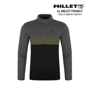 밀레[MILLET] 남성 이월 할인!! 겨울 간절기 포근하고 보온성이 우수한 멜란지 써말소재의 집업티셔츠