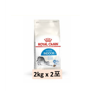 [로얄캐닌] 고양이사료 인도어 4kg 실내묘용 캣사료, 2개, 인도어27, 2kg