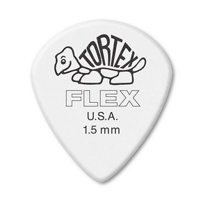 Jim Dunlop Totex Flex 재즈 III XL 1.0mm 72팩 기타 피크 (466R1.0), 1개, 화이트