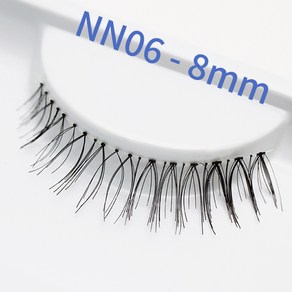 10쌍 NN06-8mm 투명라인 벌크 [제조원: (주)듀오뷰티] : 인조속눈썹 통속눈썹, 10개