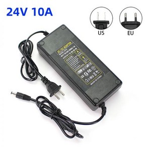 24V 10A 새로운 AC 100V-240V 240W 컨버터 전원 어댑터 2.1mm-2.5mm * 5.0mm EU 미국 AU 플러그 공급 장치, 01 10A_01 EU