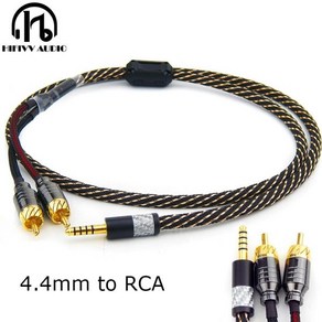 Hifi 오디오 케이블 4.4mm 잭 밸런스드 인터페이스 2.5-2 ca 신호 AUX 라인 헤드폰 앰프 라인 2.5mm 플러그-2 RCA, 0.3m, 07 0.3m, 07 03m, 1개