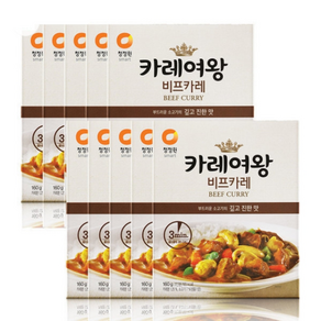 대상 PARTSCANNER 청정원 카레 여왕 비프카레 160g 1인분, 10개