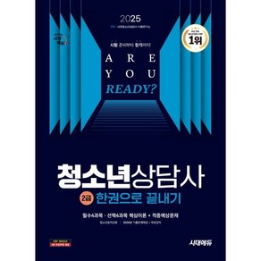 2025 시대에듀 청소년상담사 2급 한권으로 끝내기, 시대고시기획