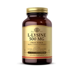 L-라이신 유리형 솔가 500mg 베지캡슐, 1팩, 100정, 1개