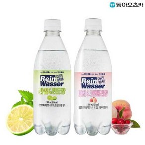 라인바싸 탄산수 PET500ml 민트라임향20입+피치크린베리향20입, 500ml, 40개