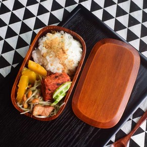 원목 고급 도시락통 나무 찬합 일본식 직장인 일본풍 소풍 초밥 김밥통 우드, 1개, A. 갈색 단층