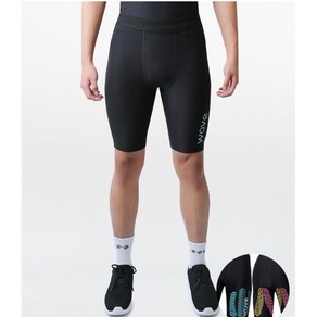 웨이브웨어 허벅지 햄스트링 테이핑 컴프레션 쇼츠 SL20, M (60~70kg), 1개, 블랙