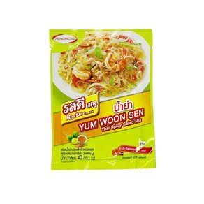 태국식품 YUM WOON SEN 타이스파이스 샐러드믹스 Thai Spicy Salad Mix 40g woldfood, 1개