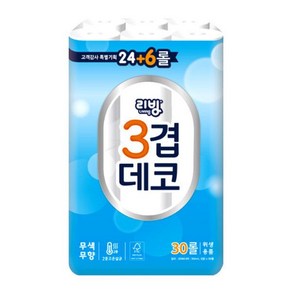 리빙 3겹데코 엠보싱 20m 30롤 x 1팩 화장지/휴지