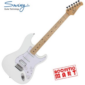 스윙 일렉기타 S-2 SE White(Maple) 입문용기타, 1개