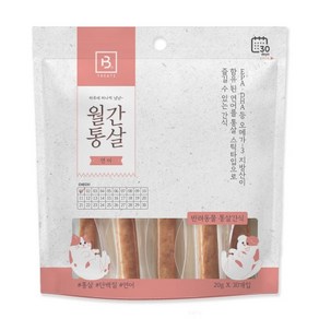 브리더랩 반려동물 월간통살 연어 스틱타입 간식 20g x 30p