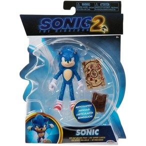 미국 아마존 정품++ Sonic The Hedgehog 2 영화 10.2cm(4인치) 관절형 액션 피규어 컬렉션(소닉 - 시리즈 2)