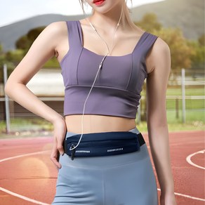 버라인 런닝 핸드폰 허리밴드 힙색 운동 러닝 벨트, Fee, 네이비, 1개