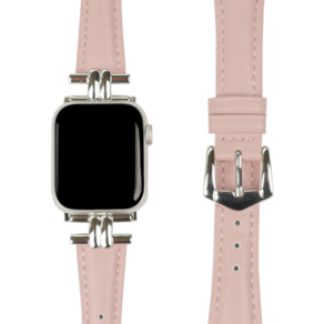 모할랩 애플워치 호환 반디 가죽 스트랩, 05 라이트핑크, 42mm(애플워치10), 1개