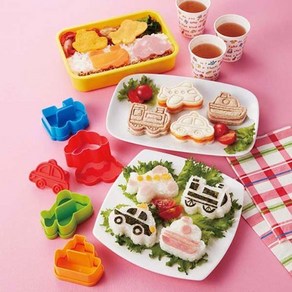 토루네 미니 샌드위치 식빵틀 주먹밥틀 겸용-교통수단 (자동차 비행기 배) 소풍 도시락 꾸미기, 1개
