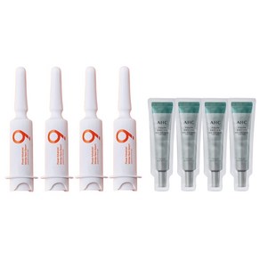 나인테일즈 파워어드벤스드 링클 넥 주름 탄력 세럼 6ml x 4개 + 아이크림 1ml x 4개 / 탄력 보습 잔주름 주름 목주름