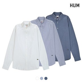 HUM HUM 남)면100 옥스포드 포인트 자수 셔츠(H175M201A)