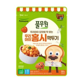 국내산 재료 반찬 풀무원 우리 아이 키즈 국산 홍시 깍두기 은은한 단맛, 300g, 1개