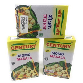 Centuy MOMO Masala Made in Nepal Pack of 3 Pcs Chinese Dumpling 센추리 모모 마살라 네팔산 3팩 중식식 만두 향신료 150g, 1개, 49g