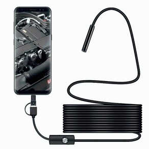 3 in 1 USB 내시경 Boescope Snake 검사 카메라 6 개 Phone LED가 있습니다., 1.5m, 소프트 코드, 1개