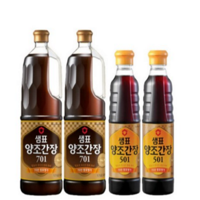 샘표 양조간장701 1.7L x 2개 + 양조간장 501 500ml x 2개, 1개