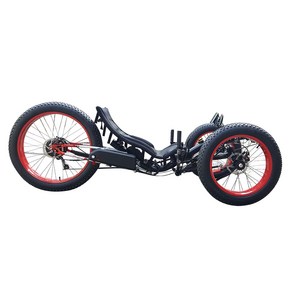 야외 재미 표류 오프로드 500 와트 모터 4.0 인치 지방 타이어 전기 RECUMBENT TRIKE